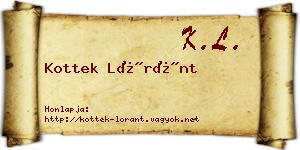 Kottek Lóránt névjegykártya