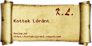 Kottek Lóránt névjegykártya