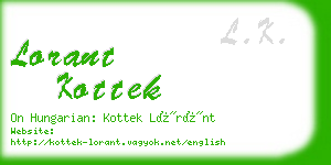 lorant kottek business card